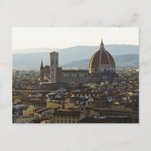 Italy, View of Florence with Basilica di Santa Feiertagspostkarte