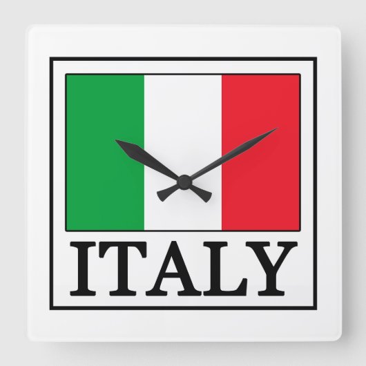 Italy wall clock quadratische wanduhr (Vorderseite)