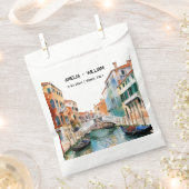 Italy Watercolor Romantic Destination Wedding Geschenktütchen (Ausgeschnitten)