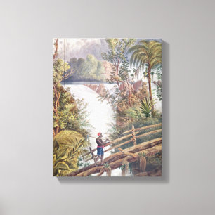 Itamaraty Wasserfall im Serra DA Estrela Leinwanddruck