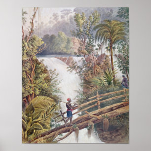 Itamaraty Wasserfall im Serra DA Estrela Poster