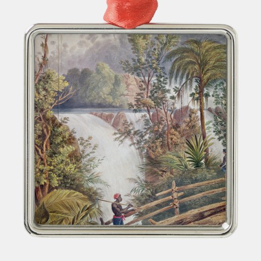Itamaraty Wasserfall im Serra DA Estrela Silbernes Ornament (Vorne)