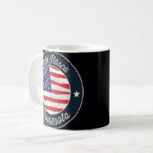 Itasca Patriotic Minnesota Souvenir Kaffeetasse (Vorderseite Links)
