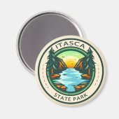 Itasca Staat Park Minnesota Abzeichen Magnet (Vorderseite/Rückseite)