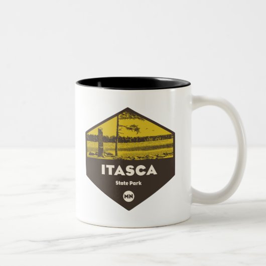 Itasca Staat Park Minnesota Zweifarbige Tasse (Rechts)
