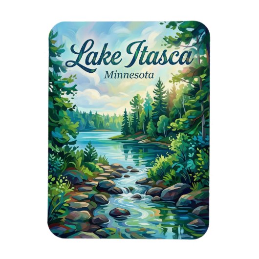 Itasca State Park Minnesota Magnet (Vertikal)