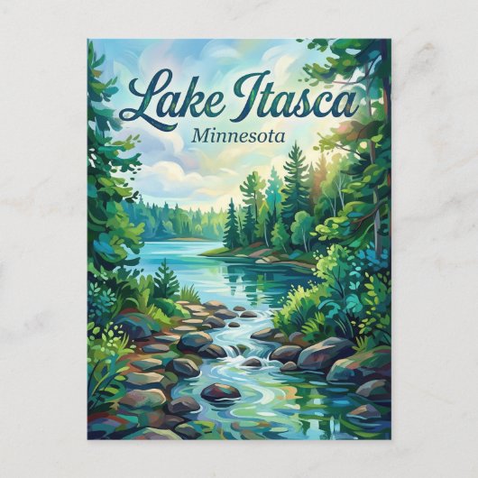 Itasca State Park Minnesota Postkarte (Vorderseite)