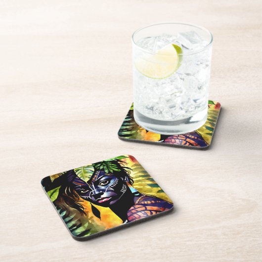 Itáyara - Frauen in Amazonien Getränkeuntersetzer (Rechte Seite)