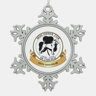 ITCC 100th Anniversary Logo Weihnachtsbaumanhänger Schneeflocken Zinn-Ornament