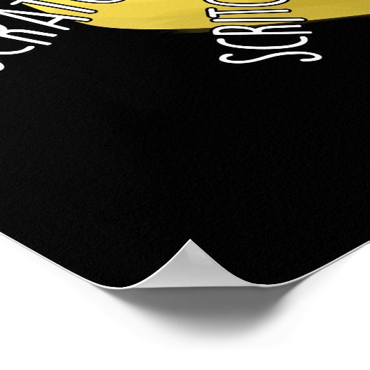 Itch-Käse Funny Cheese Pun Dark BG Poster (Ecke)