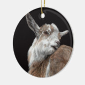 "Itchy Kid"-Ziege Keramik Ornament (Links)