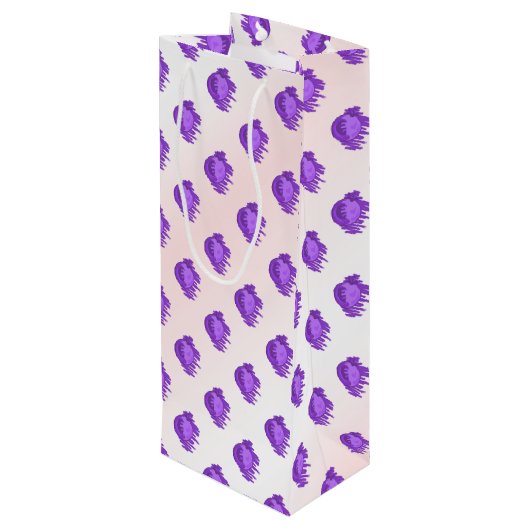 ITD-Beeren und -Creme Geschenktüte Für Weinflaschen (Rückseite Schrägansicht)