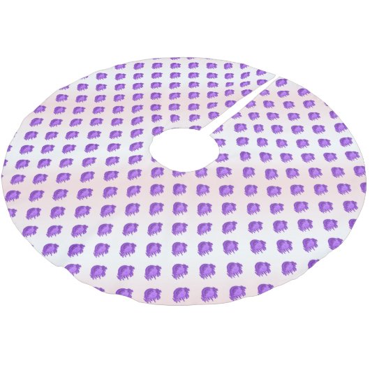 ITD-Beeren und -Creme Polyester Weihnachtsbaumdecke (Schrägansicht)