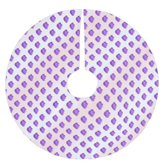 ITD-Beeren und -Creme Polyester Weihnachtsbaumdecke (Vorderseite)