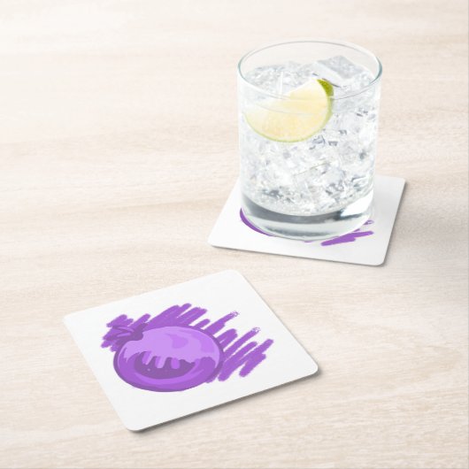 ITD-Beeren und -Creme Rechteckiger Pappuntersetzer (Vor Ort)