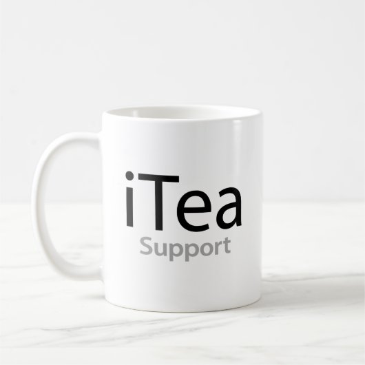 iTea support - Ein Pun für Teetrinker - lustig Kaffeetasse (Links)