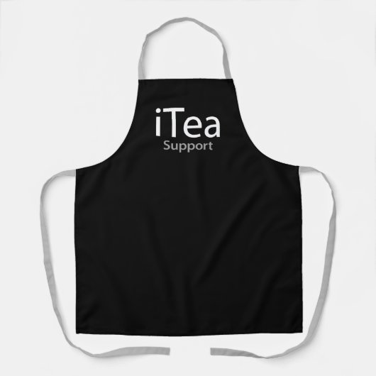 iTea support - Ein Pun für Teetrinker - lustig Schürze (Vorderseite)