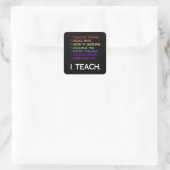 iTeach Quadratischer Aufkleber (Tasche)
