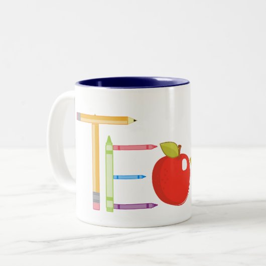 iTeach Zweifarbige Tasse (Vorderseite Links)
