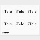 iTele Runder Aufkleber (Blatt)