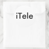 iTele Runder Aufkleber (Tasche)