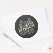 Ithaca Fälle Runder Aufkleber (Umschlag)