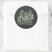 Ithaca Fälle Runder Aufkleber (Tasche)