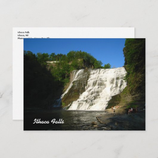 Ithaca Falls Postkarte (Vorne/Hinten)