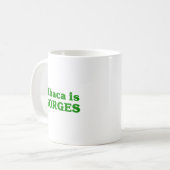 Ithaca ist Gorges Kaffeetasse (Vorderseite Links)