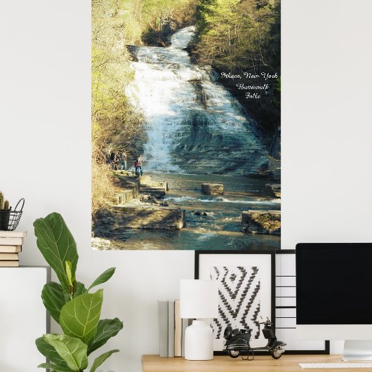 ITHACA NEW YORK BUTTERMILK FALLS Poster (Heimbüro)