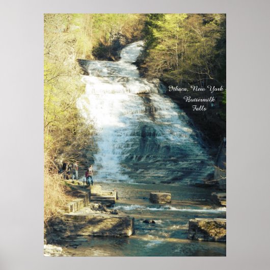 ITHACA NEW YORK BUTTERMILK FALLS Poster (Vorne)