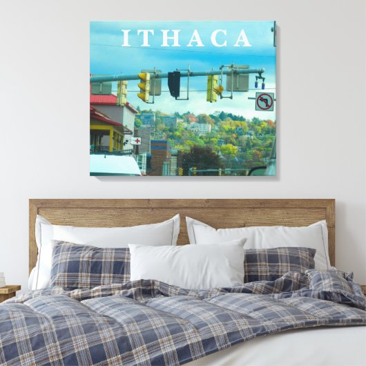 ITHACA NEW YORK LEINWANDDRUCK (Insitu (Schlafzimmer))