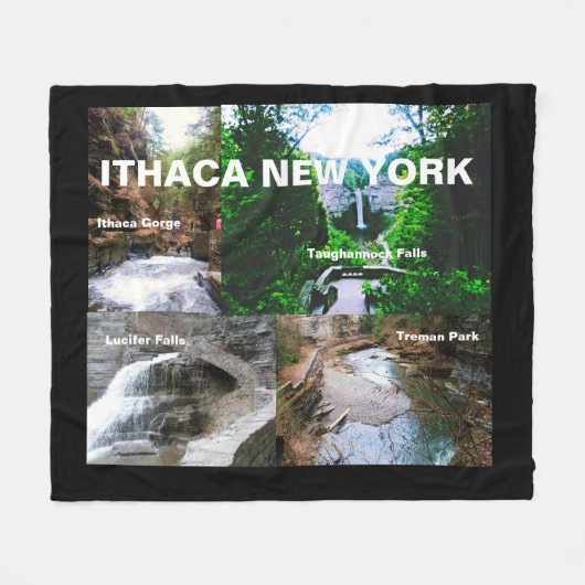 ITHACA NEW YORK PARKS Vlies Decke (Vorderseite (Horizontal))