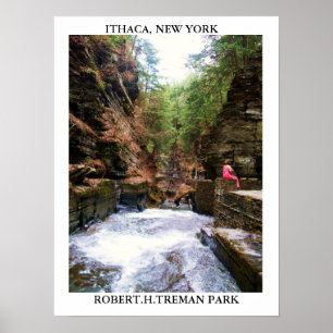 ITHACA, NEW YORK, ROBERT.H.TREMAN PARK-Plakat Poster