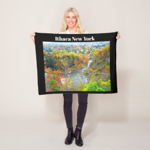 ITHACA NEW YORK SCHLUCHT FLEECEDECKE