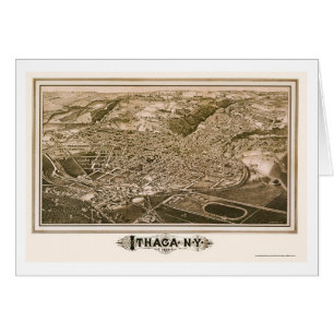 Ithaca, NY panoramische Karte - 1882