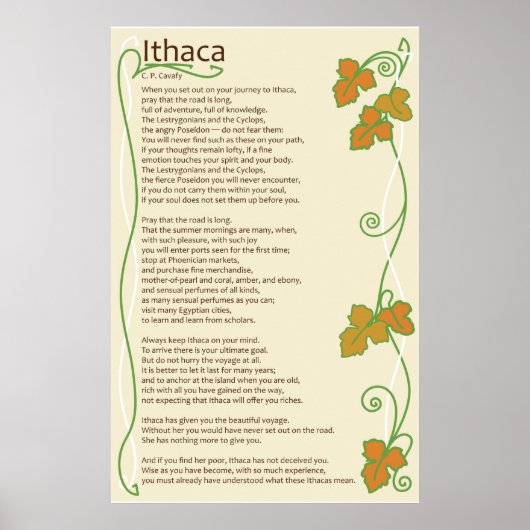 Ithaca Poster (Vorne)