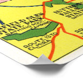 Ithaca und nahe gelegene Sehenswürdigkeiten Poster (Ecke)