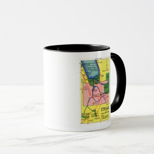 Ithaca und nahe gelegene Sehenswürdigkeiten Tasse (VorderseiteRechts)
