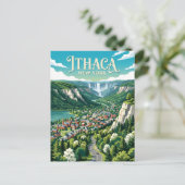 Ithaca USA Postkarte (Stehend Vorderseite)