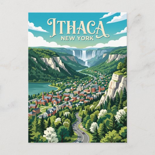Ithaca USA Postkarte (Vorderseite)