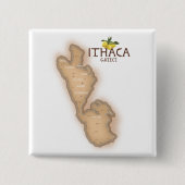 Ithaka Griechenland Karte Button (Vorderseite)