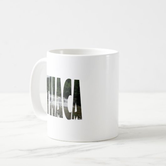 Ithaka ist Schluchten Kaffeetasse (Vorderseite Links)