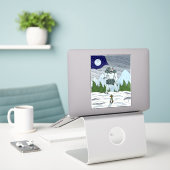 Ithaqua Weird Horror Kunst Aufkleber (Laptop auf Schreibtisch)
