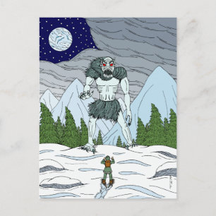 Ithaqua Weird Horror Kunst Postkarte