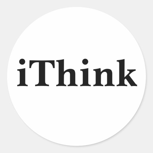 iThink Runder Aufkleber (Vorderseite)