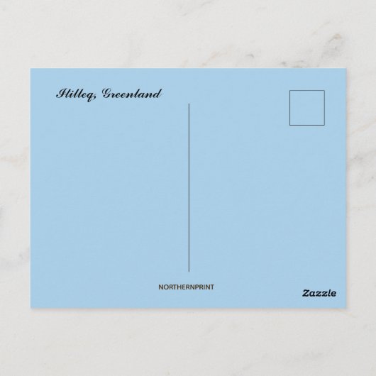 Itilleq On the Davis Strait Greenland Postkarte (Rückseite)