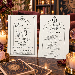 Itinerary Tarot Card Junggeselinnen-Abschied Einladung