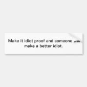 Itiot Beweis Autoaufkleber (Vorne)