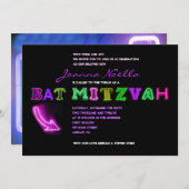 ITIS ELEKTRISCH! LEUCHTREKLAME Schläger Mitzvah Einladung (Vorne/Hinten)